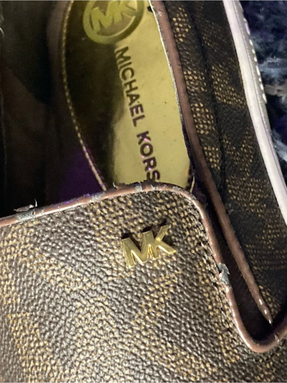 Michael Kors Brown Logo Slip-On Sneakers